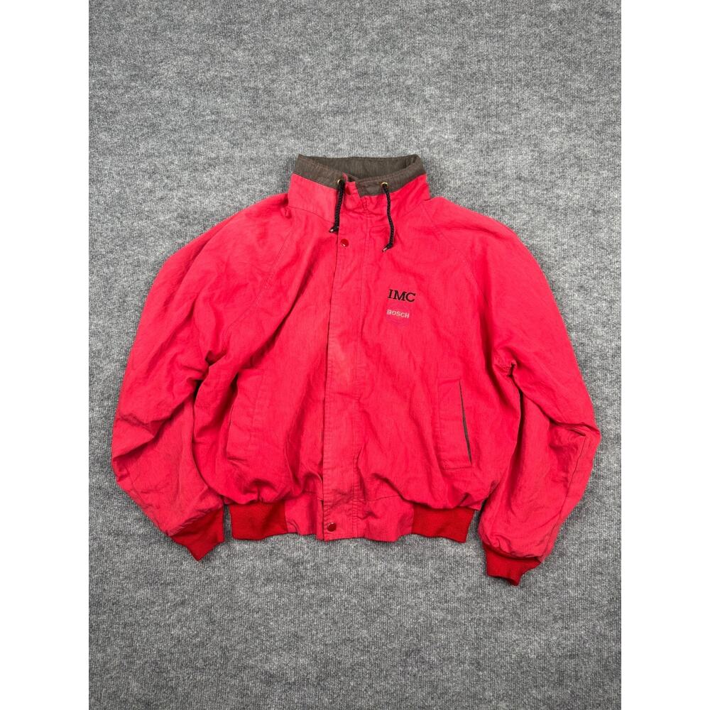 Vintage California Imperial Red XL Bomber Jacket‎ IMC Bosch USA Windbreaker 80s
